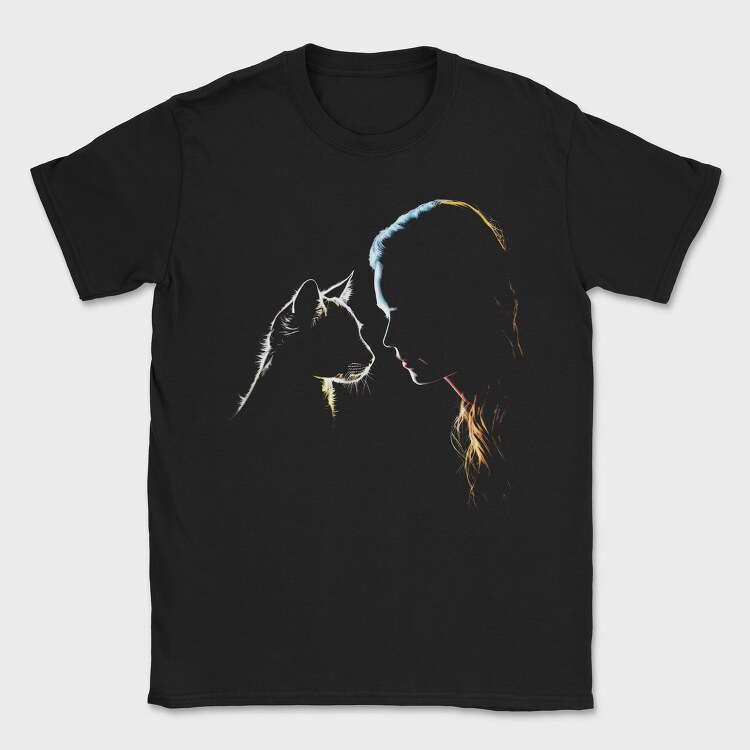 Person and Cat, Tricou Barbati (Unisex)