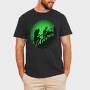 Zombie Walking Stairs Ghoul Green Light, Tricou Barbati (Unisex)