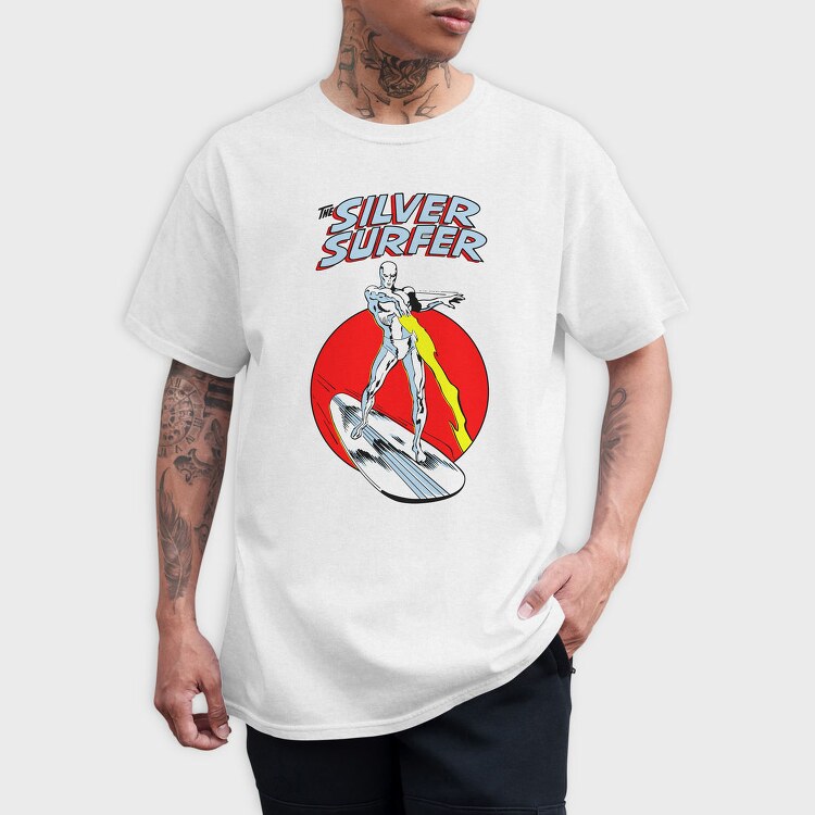 Silver Surfer Red Circle Sky, Tricou Barbati (Unisex)