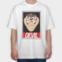Taz Devil Animal Eyes, Tricou Oversize Barbati (Unisex)