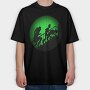 Zombie Walking Stairs Ghoul Green Light, Tricou Oversize Barbati (Unisex)