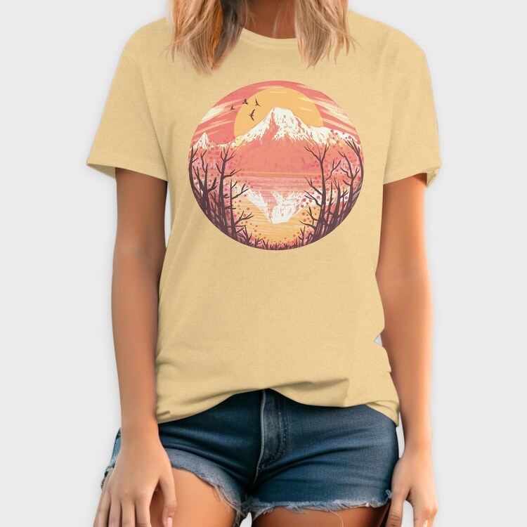 Vulcan Sunset, Tricou Barbati (Unisex)