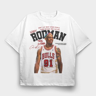 Dennis Rodman Bulls, Tricou Oversize Barbati (Unisex)