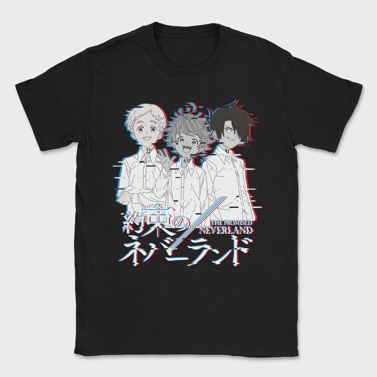 Promised Neverland Trio, Tricou Barbati (Unisex)
