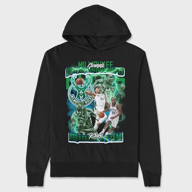 Milwaukee Bucks Nba Bootleg, Hanorac Oversize Barbati (Unisex)