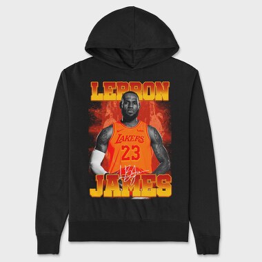 Nba Lebron James, Hanorac Oversize Barbati (Unisex)