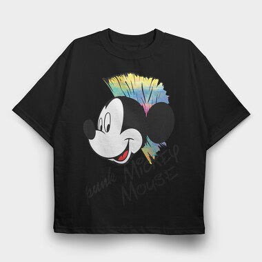 Punk Mickey Mouse, Tricou Oversize Barbati (Unisex)
