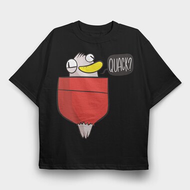 Quack Duck Quack, Tricou Oversize Barbati (Unisex)