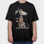 Quirky Christmas Dog, Tricou Oversize Barbati (Unisex)