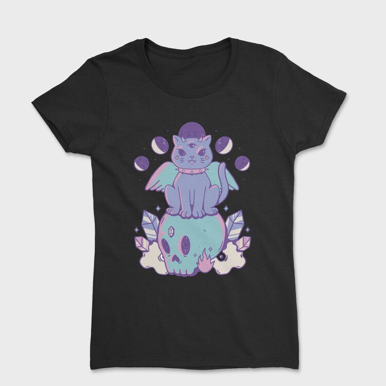 Pastel Goth Cat, Tricou Femei