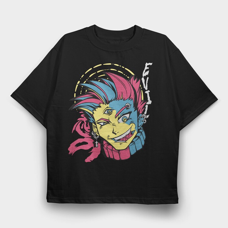 Punk Rock Rebel, Tricou Oversize Barbati (Unisex)