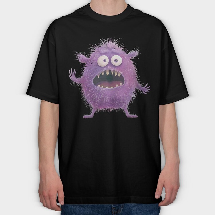 Purple Monster Mouth, Tricou Oversize Barbati (Unisex)