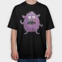 Purple Monster Mouth, Tricou Oversize Barbati (Unisex)