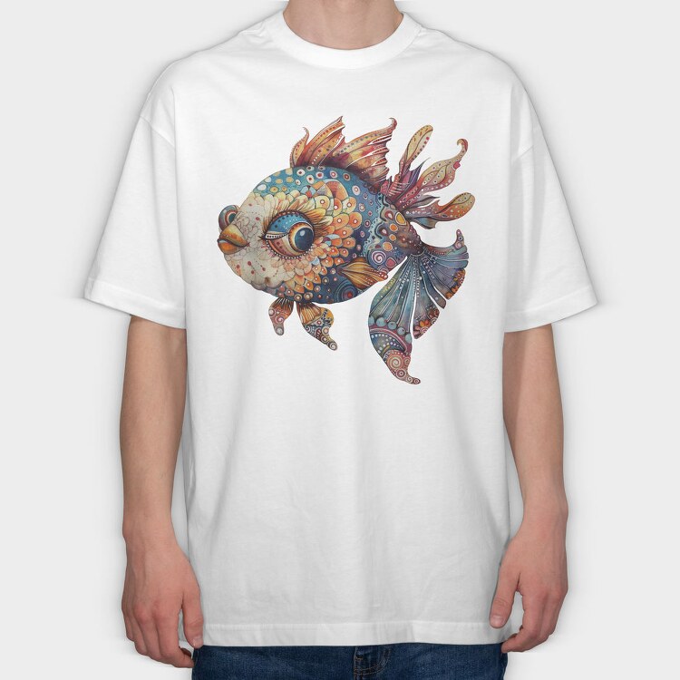 Quirky Fish Tail, Tricou Oversize Barbati (Unisex)