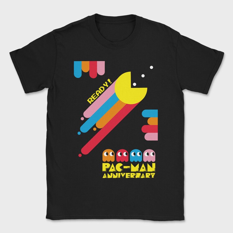 Ready Pac Man Anniversary, Tricou Barbati (Unisex)