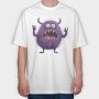 Purple Monster Smile, Tricou Oversize Barbati (Unisex)