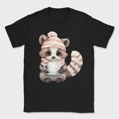 Raccoon Coffee Cup, Tricou Barbati (Unisex)