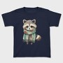Raccoon Scarf Winter, Tricou Copii