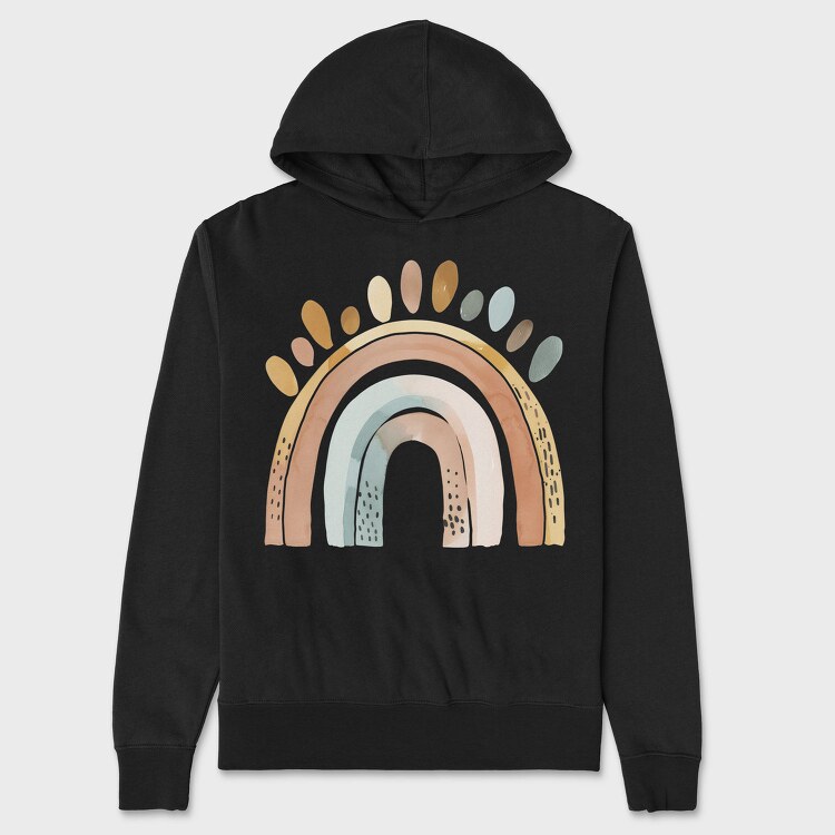 Rainbow Boho Art, Hanorac Oversize Barbati (Unisex)