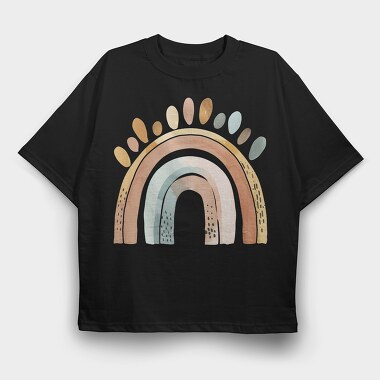 Rainbow Boho Art, Tricou Oversize Barbati (Unisex)