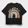 Rainbow Boho Art, Tricou Oversize Barbati (Unisex)