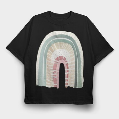 Rainbow Boho Cutie, Tricou Oversize Barbati (Unisex)