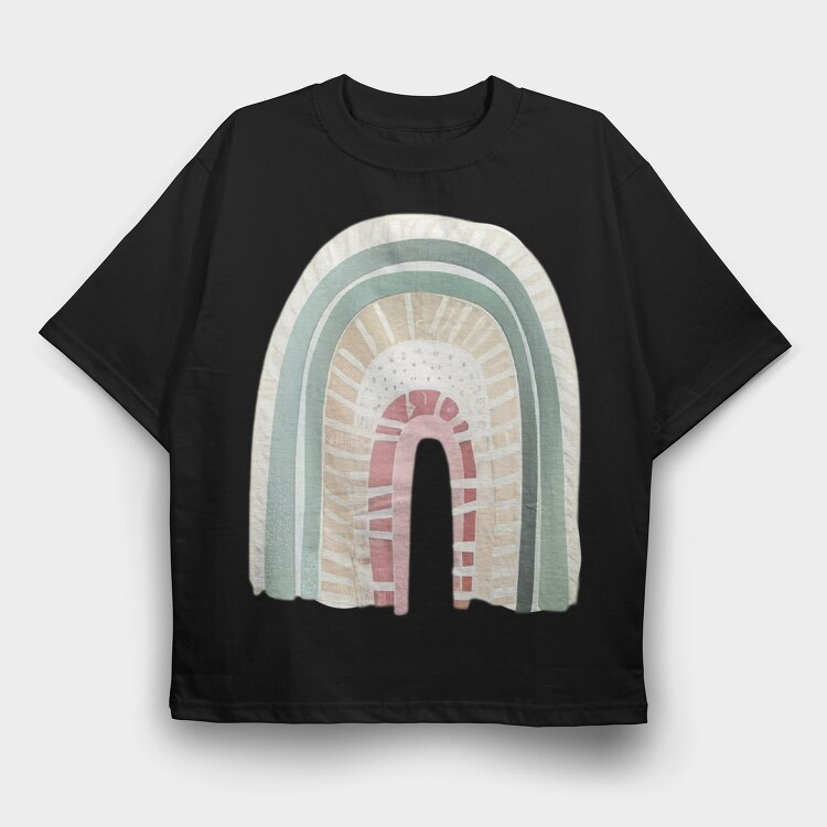 Rainbow Boho Cutie, Tricou Oversize Barbati (Unisex)
