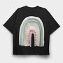 Rainbow Boho Cutie, Tricou Oversize Barbati (Unisex)