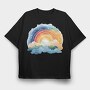 Rainbow Cloud Mountain, Tricou Oversize Barbati (Unisex)