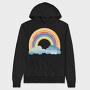 Rainbow Cloud Sky, Hanorac Oversize Barbati (Unisex)