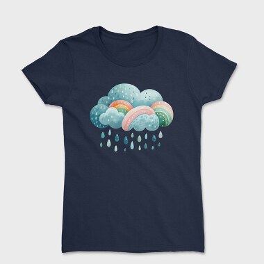 Rainbow Clouds Drops, Tricou Femei