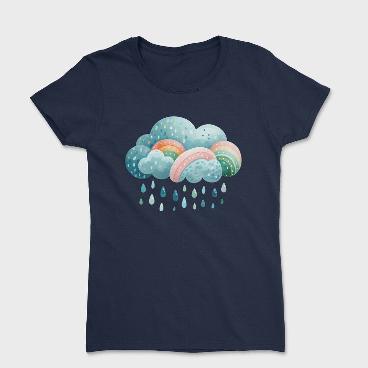 Rainbow Clouds Drops, Tricou Femei