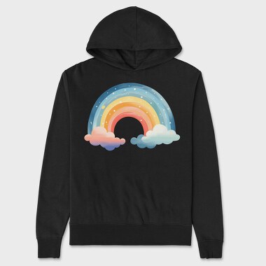 Rainbow Clouds Joy, Hanorac Oversize Barbati (Unisex)