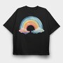 Rainbow Clouds Joy, Tricou Oversize Barbati (Unisex)