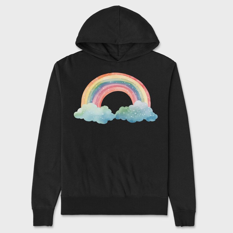 Rainbow Clouds Set, Hanorac Oversize Barbati (Unisex)