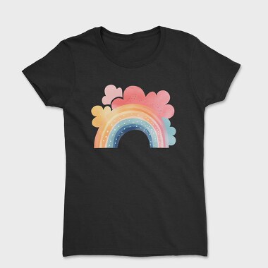 Rainbow Clouds Sky, Tricou Femei