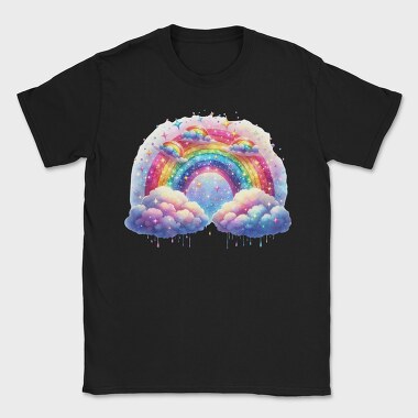 Rainbow Clouds Stars, Tricou Barbati (Unisex)