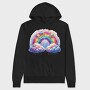 Rainbow Clouds Stars, Hanorac Oversize Barbati (Unisex)