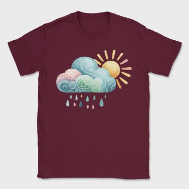 Rainbow Clouds Sunny Rain, Tricou Barbati (Unisex)