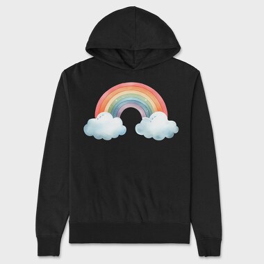 Rainbow Clouds, Hanorac Oversize Barbati (Unisex)