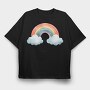 Rainbow Clouds, Tricou Oversize Barbati (Unisex)