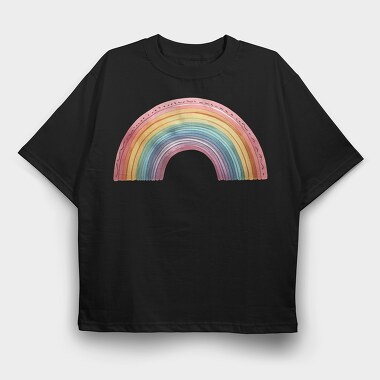 Rainbow Colors Boho, Tricou Oversize Barbati (Unisex)