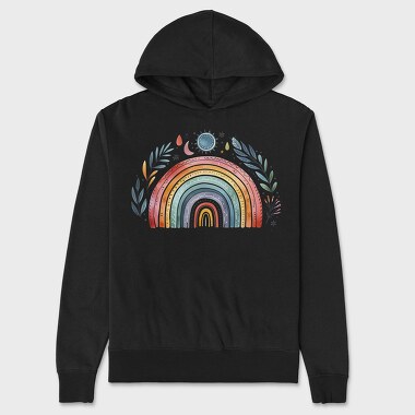 Rainbow Fairy Dream, Hanorac Oversize Barbati (Unisex)