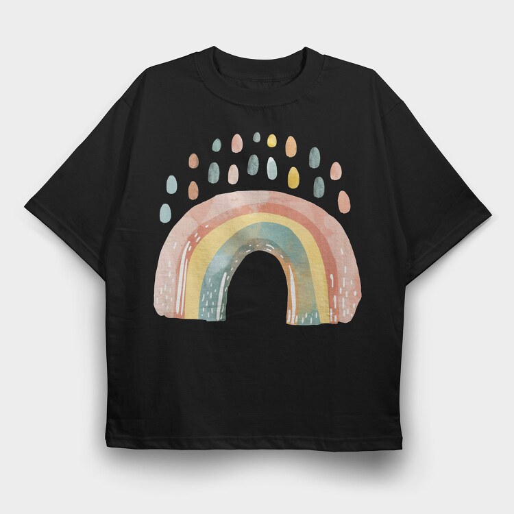 Rainbow Fantasy Boho, Tricou Oversize Barbati (Unisex)