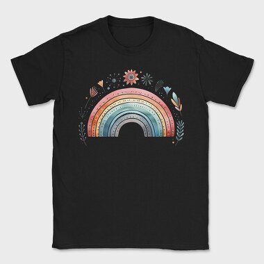 Rainbow Floral Symphony, Tricou Barbati (Unisex)