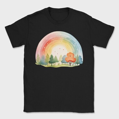 Rainbow Forest Trees, Tricou Barbati (Unisex)