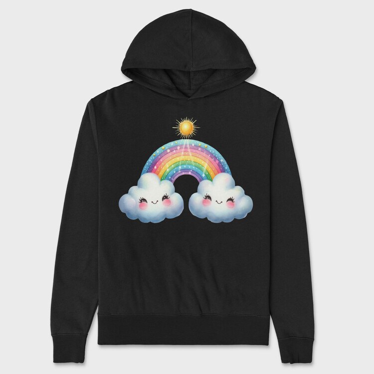 Rainbow Friendly Cuddle, Hanorac Oversize Barbati (Unisex)