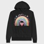 Rainbow Heart Boho, Hanorac Oversize Barbati (Unisex)
