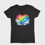 Rainbow Heart Clouds, Tricou Femei