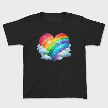 Rainbow Heart Clouds, Tricou Copii